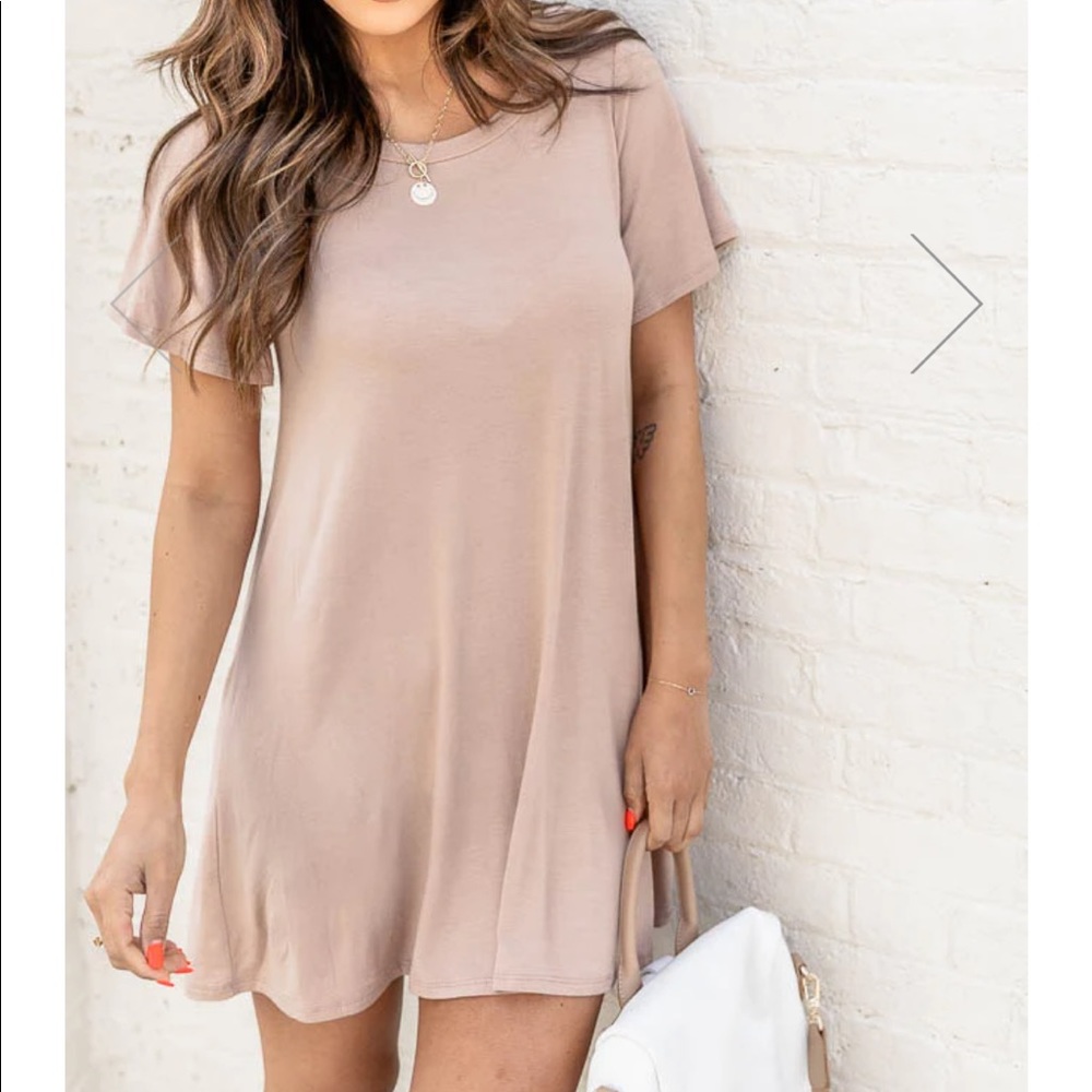 T Shirt Dress Pink Lily